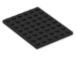 LEGO® Brick: Plate 6 x 8 3036 | Color: Black