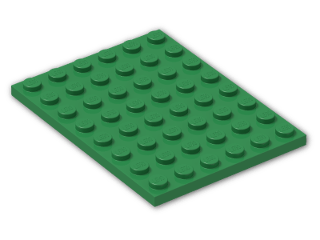 LEGO® Brick: Plate 6 x 8 3036 | Color: Dark Green
