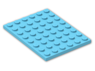 LEGO® Brick: Plate 6 x 8 3036 | Color: Medium Azur