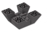 LEGO® Stein: Slope Brick 65 6 x 6 x 2 Inverted Quadruple 30373 | Farbe: Dark Stone Grey