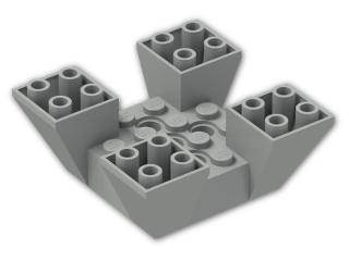 LEGO® Stein: Slope Brick 65 6 x 6 x 2 Inverted Quadruple 30373 | Farbe: Grey