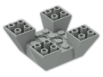 LEGO® Brick: Slope Brick 65 6 x 6 x 2 Inverted Quadruple 30373 | Color: Grey
