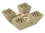 LEGO® Stein: Slope Brick 65 6 x 6 x 2 Inverted Quadruple 30373 | Farbe: Brick Yellow