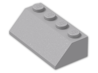 LEGO® Brick: Slope Brick 45 2 x 4 3037 | Color: Medium Stone Grey