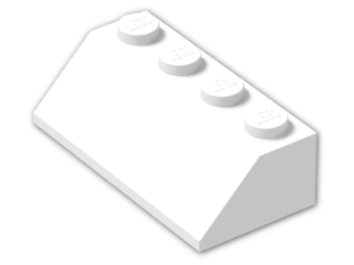 LEGO® Brick: Slope Brick 45 2 x 4 3037 | Color: White