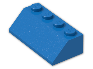 LEGO® Brick: Slope Brick 45 2 x 4 3037 | Color: Bright Blue