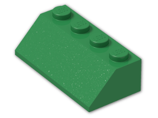 LEGO® Brick: Slope Brick 45 2 x 4 3037 | Color: Dark Green