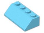 LEGO® Brick: Slope Brick 45 2 x 4 3037 | Color: Medium Azur