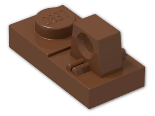LEGO® Brick: Hinge Plate 1 x 2 Locking with Single Finger On Top 30383 | Color: Reddish Brown