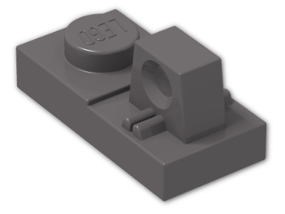 LEGO® Brick: Hinge Plate 1 x 2 Locking with Single Finger On Top 30383 | Color: Dark Stone Grey