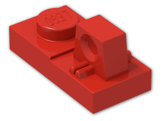 LEGO® Brick: Hinge Plate 1 x 2 Locking with Single Finger On Top 30383 | Color: Bright Red