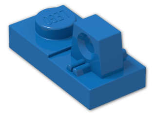 LEGO® Stein: Hinge Plate 1 x 2 Locking with Single Finger On Top 30383 | Farbe: Bright Blue