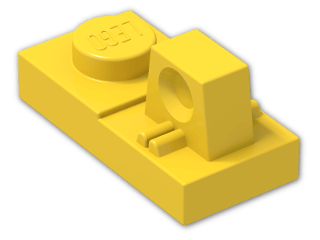 LEGO® Brick: Hinge Plate 1 x 2 Locking with Single Finger On Top 30383 | Color: Bright Yellow