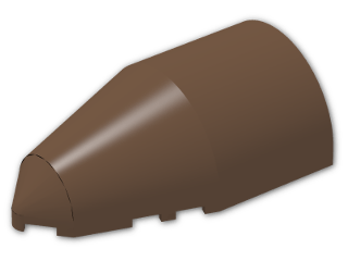 LEGO® Brick: Windscreen 4 x 7 x 2 Round Pointed 30384 | Color: Brown