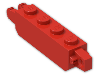 LEGO® Brick: Hinge Brick 1 x 4 Locking Double 30387 | Color: Bright Red