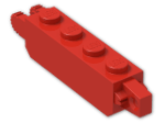LEGO® Stein: Hinge Brick 1 x 4 Locking Double 30387 | Farbe: Bright Red