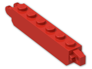 LEGO® Stein: Hinge Brick 1 x 6 Locking Double 30388 | Farbe: Bright Red