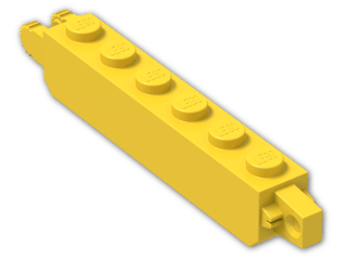 LEGO® Brick: Hinge Brick 1 x 6 Locking Double 30388 | Color: Bright Yellow