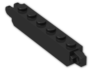 LEGO® Stein: Hinge Brick 1 x 6 Locking Double 30388 | Farbe: Black