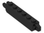 LEGO® Brick: Hinge Brick 1 x 6 Locking Double 30388 | Color: Black
