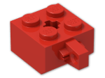 LEGO® Brick: Hinge Brick 2 x 2 Locking with Axlehole and Single Finger 30389b | Color: Bright Red