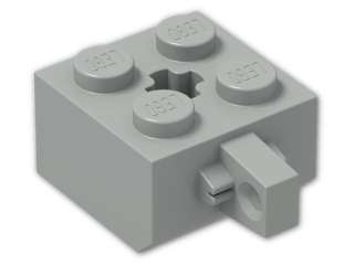 LEGO® Brick: Hinge Brick 2 x 2 Locking with Axlehole and Single Finger 30389b | Color: Grey