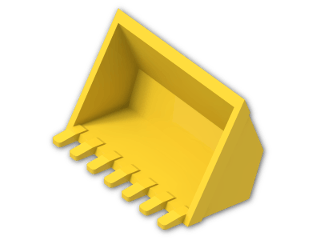 LEGO® Brick: Excavator Bucket 6 x 3 with Click Hinge 2-Finger 30394 | Color: Bright Yellow