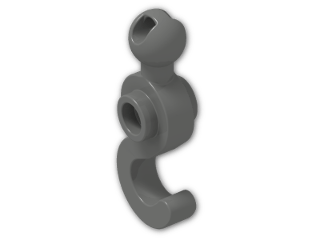 LEGO® Stein: Hook with Towball 30395 | Farbe: Dark Grey