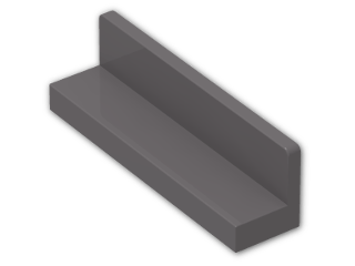 LEGO® Brick: Panel 1 x 4 x 1 with Rounded Corners 30413 | Color: Dark Stone Grey