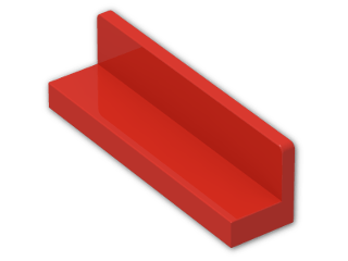 LEGO® Brick: Panel 1 x 4 x 1 with Rounded Corners 30413 | Color: Bright Red