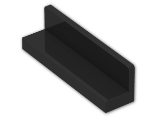 LEGO® Brick: Panel 1 x 4 x 1 with Rounded Corners 30413 | Color: Black
