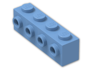 LEGO® Stein: Brick 1 x 4 with Studs on Side 30414 | Farbe: Medium Blue