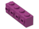 LEGO® Brick: Brick 1 x 4 with Studs on Side 30414 | Color: Bright Reddish Violet