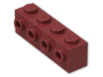 LEGO® Brick: Brick 1 x 4 with Studs on Side 30414 | Color: New Dark Red
