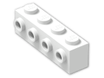 LEGO® Brick: Brick 1 x 4 with Studs on Side 30414 | Color: White