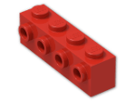 LEGO® Stein: Brick 1 x 4 with Studs on Side 30414 | Farbe: Bright Red