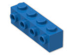 LEGO® Brick: Brick 1 x 4 with Studs on Side 30414 | Color: Bright Blue