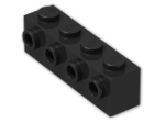 LEGO® Stein: Brick 1 x 4 with Studs on Side 30414 | Farbe: Black