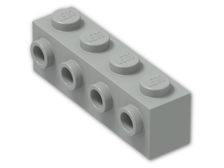LEGO® Brick: Brick 1 x 4 with Studs on Side 30414 | Color: Grey