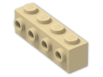 LEGO® Brick: Brick 1 x 4 with Studs on Side 30414 | Color: Brick Yellow