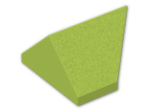 LEGO® Brick: Slope Brick 45 1 x 2 Double / Inverted without Centre Stud 3049c | Color: Bright Yellowish Green