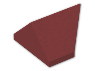 LEGO® Brick: Slope Brick 45 1 x 2 Double / Inverted without Centre Stud 3049c | Color: New Dark Red