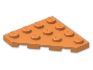 LEGO® Brick: Plate 4 x 4 without Corner 30503 | Color: Bright Orange