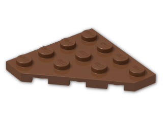 LEGO® Brick: Plate 4 x 4 without Corner 30503 | Color: Reddish Brown