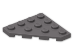 LEGO® Brick: Plate 4 x 4 without Corner 30503 | Color: Dark Stone Grey