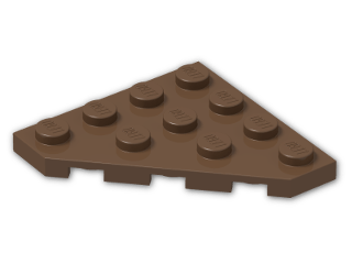 LEGO® Brick: Plate 4 x 4 without Corner 30503 | Color: Brown