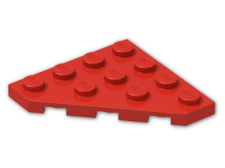 LEGO® Brick: Plate 4 x 4 without Corner 30503 | Color: Bright Red