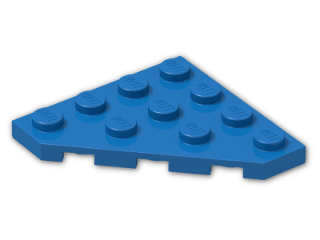 LEGO® Brick: Plate 4 x 4 without Corner 30503 | Color: Bright Blue