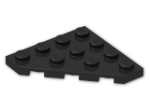 LEGO® Brick: Plate 4 x 4 without Corner 30503 | Color: Black