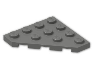 LEGO® Brick: Plate 4 x 4 without Corner 30503 | Color: Dark Grey